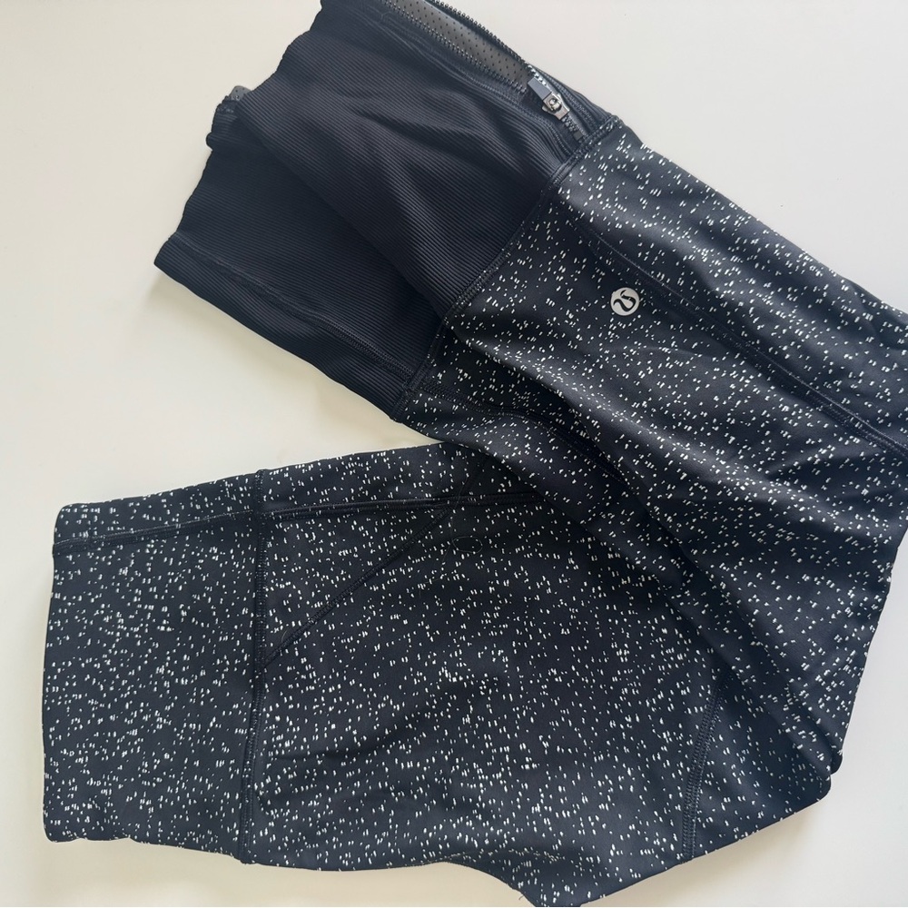 lululemon athletica Black and White Speckled Leggings